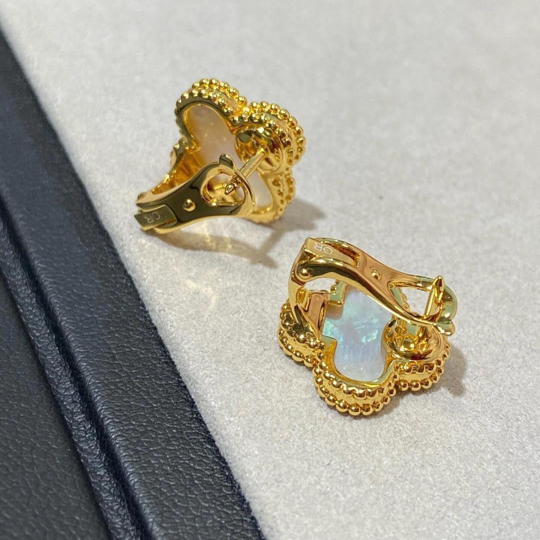 [Miro ] CLOVER LARGE (20mm) 1モチーフ ホワイトマザーオブパール スタッドピアス