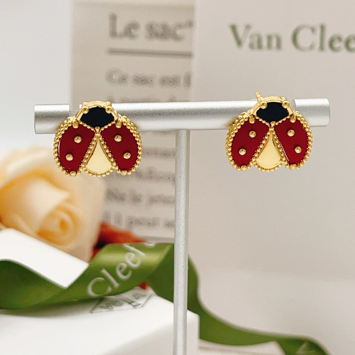 Miro LUCKY LADYBUG EARRINGS