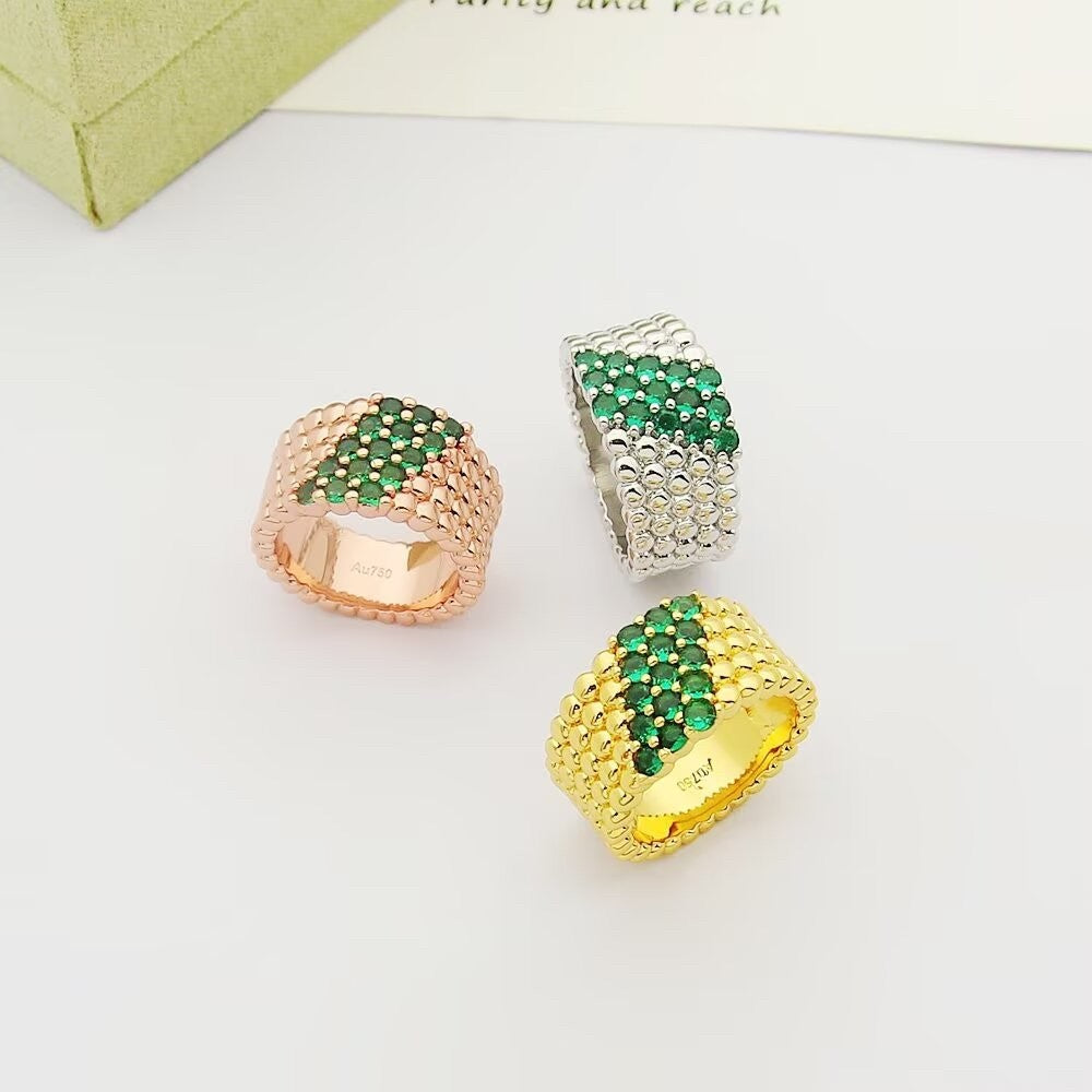 [ミロ] ペルレ ダイヤモンド リング、5列ダイヤモンド・セット デザイン