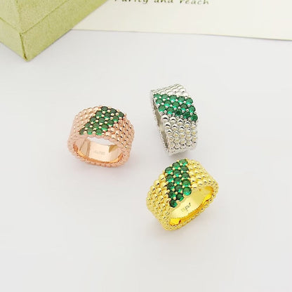 [ミロ] ペルレ ダイヤモンド リング、5列ダイヤモンド・セット デザイン