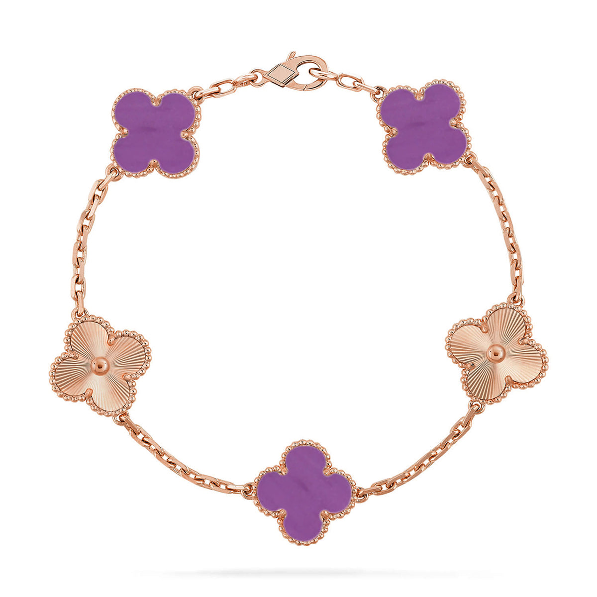 [Miro ]New  CLOVER 5 MOTIF VIOLET BRACELET COLLECTION