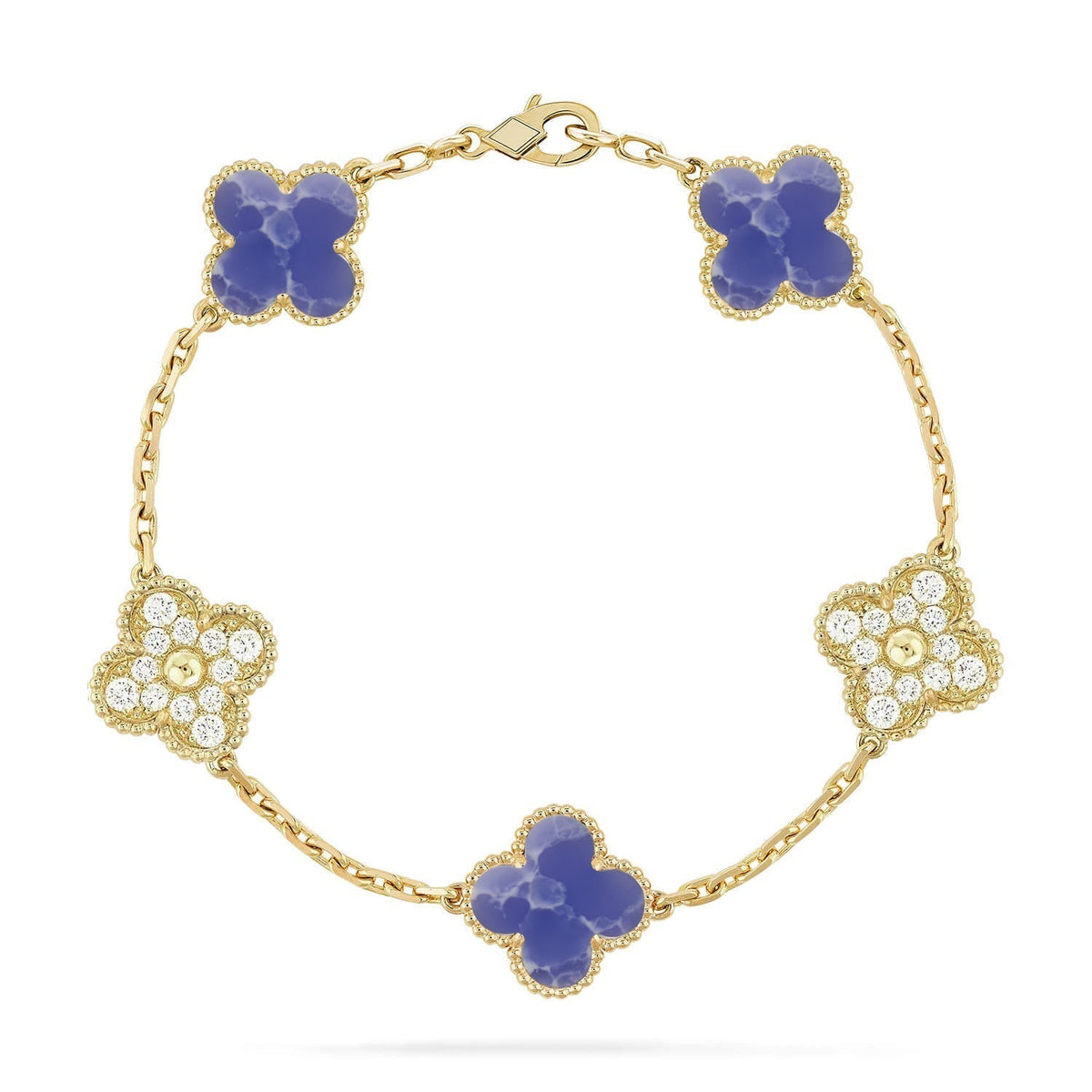 [Miro ]New CLOVER 5 MOTIF BLUE VEINS BRACELET COLLECTION