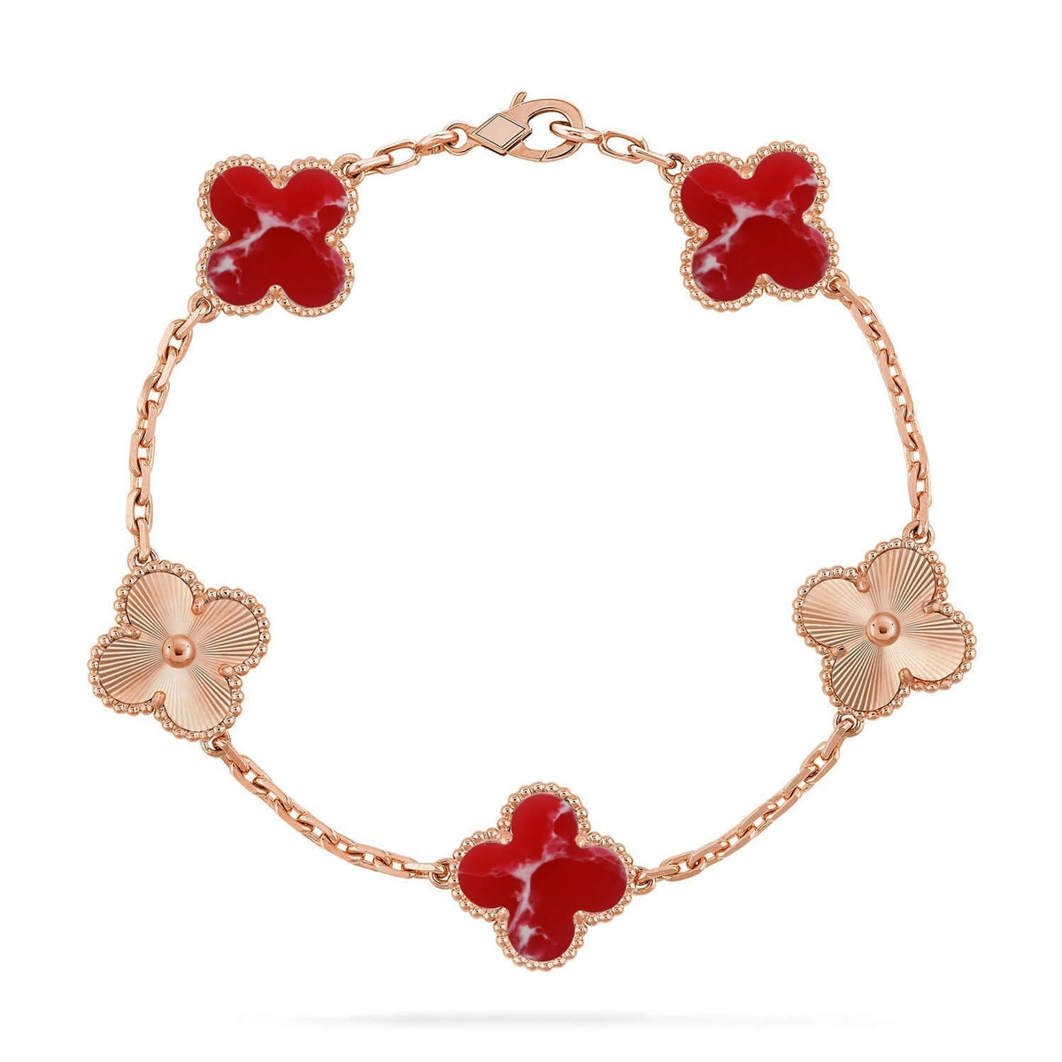 [Miro ]New CLOVER 5 MOTIF RED PATTERN BRACELET COLLECTION