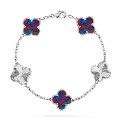 [Miro ]New CLOVER 5 MOTIF COLOR GEMSTONES BRACELET COLLECTION