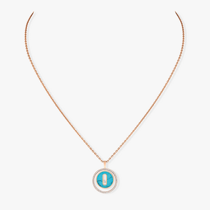 [Miro ]Miro  MOVE 1 DIAMOND TURQUOISE PINK GOLD DIAMOND NECKLACE