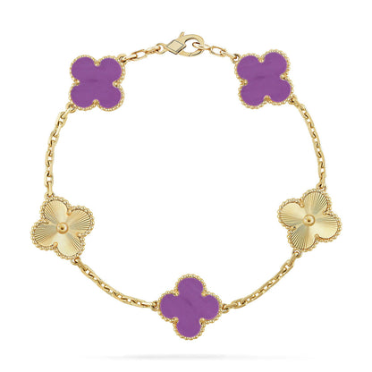[Miro ]New  CLOVER 5 MOTIF VIOLET BRACELET COLLECTION