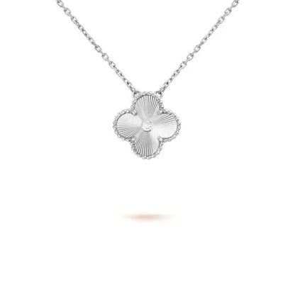 Miro CLOVER 15MM ダイヤモンド レーザーネックレス シルバー