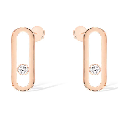 [Miro ]MOVE UNO SMALL 1 DIAMOND EARRINGS