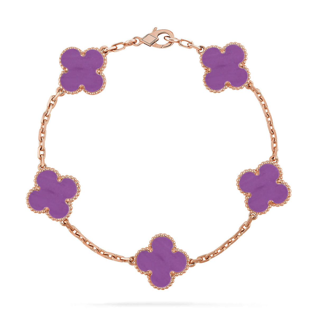 [Miro ]New  CLOVER 5 MOTIF VIOLET BRACELET COLLECTION