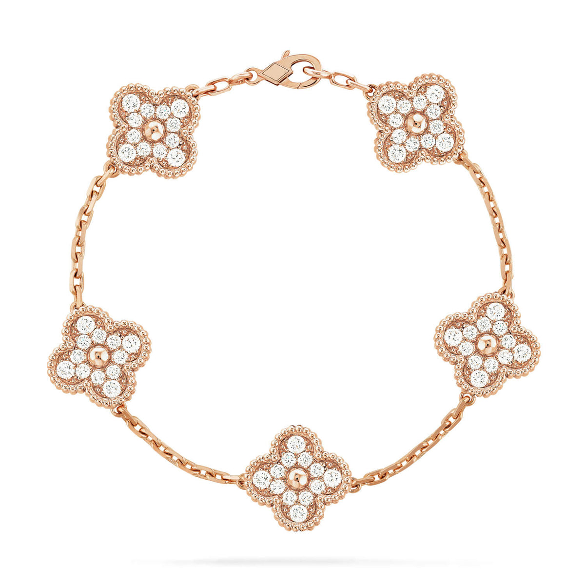 [Miro ] New  CLOVER 5 MOTIF FULL DIAMOND BRACELET COLLECTION
