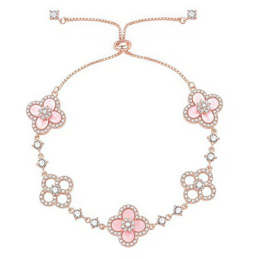 Miro CLOVER 5 MOTIF PINK BLUE RED WHITE BRACELET