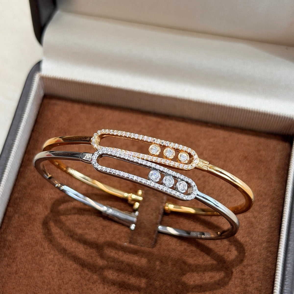 [Miro ]Move Pavé Diamond Bangle Bracelet M