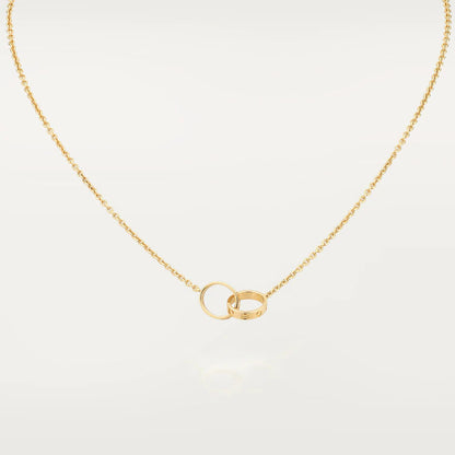 Miro LOVE NECKLACE DOUBLE RING GOLD