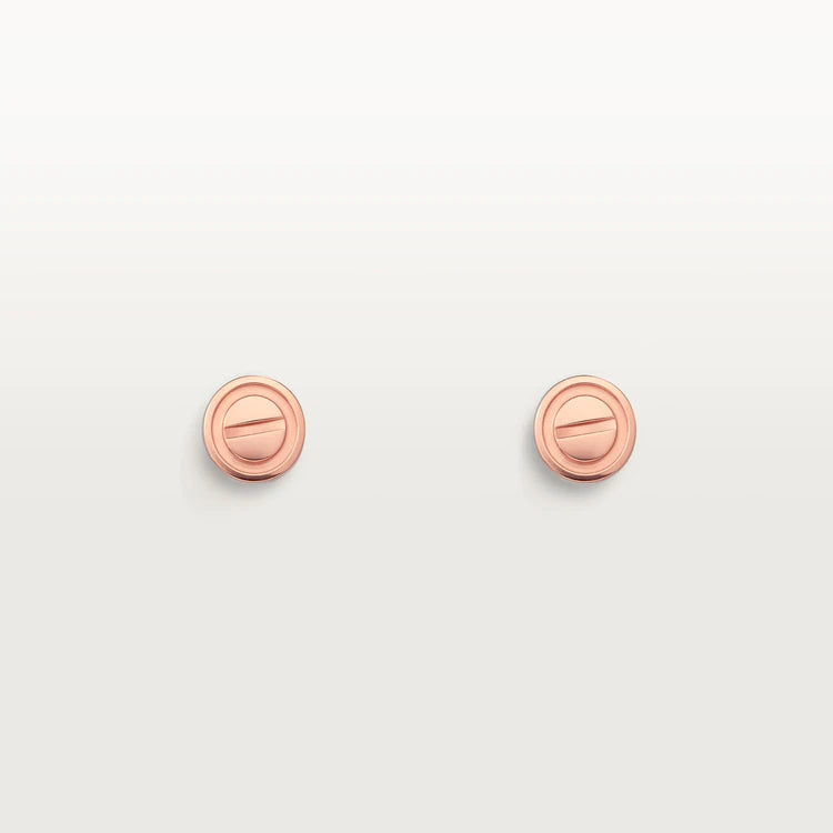 Miro LOVE EARRINGS PINK GOLD 10MM