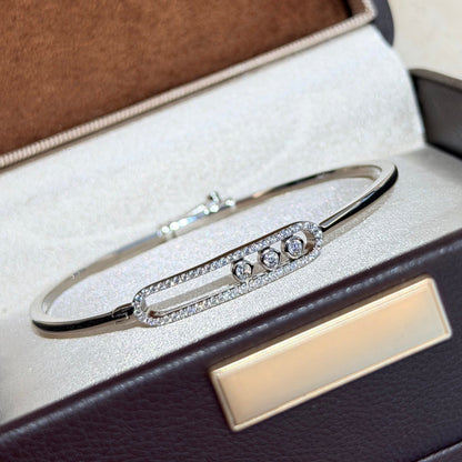 [Miro ]Move Pavé Diamond Bangle Bracelet M
