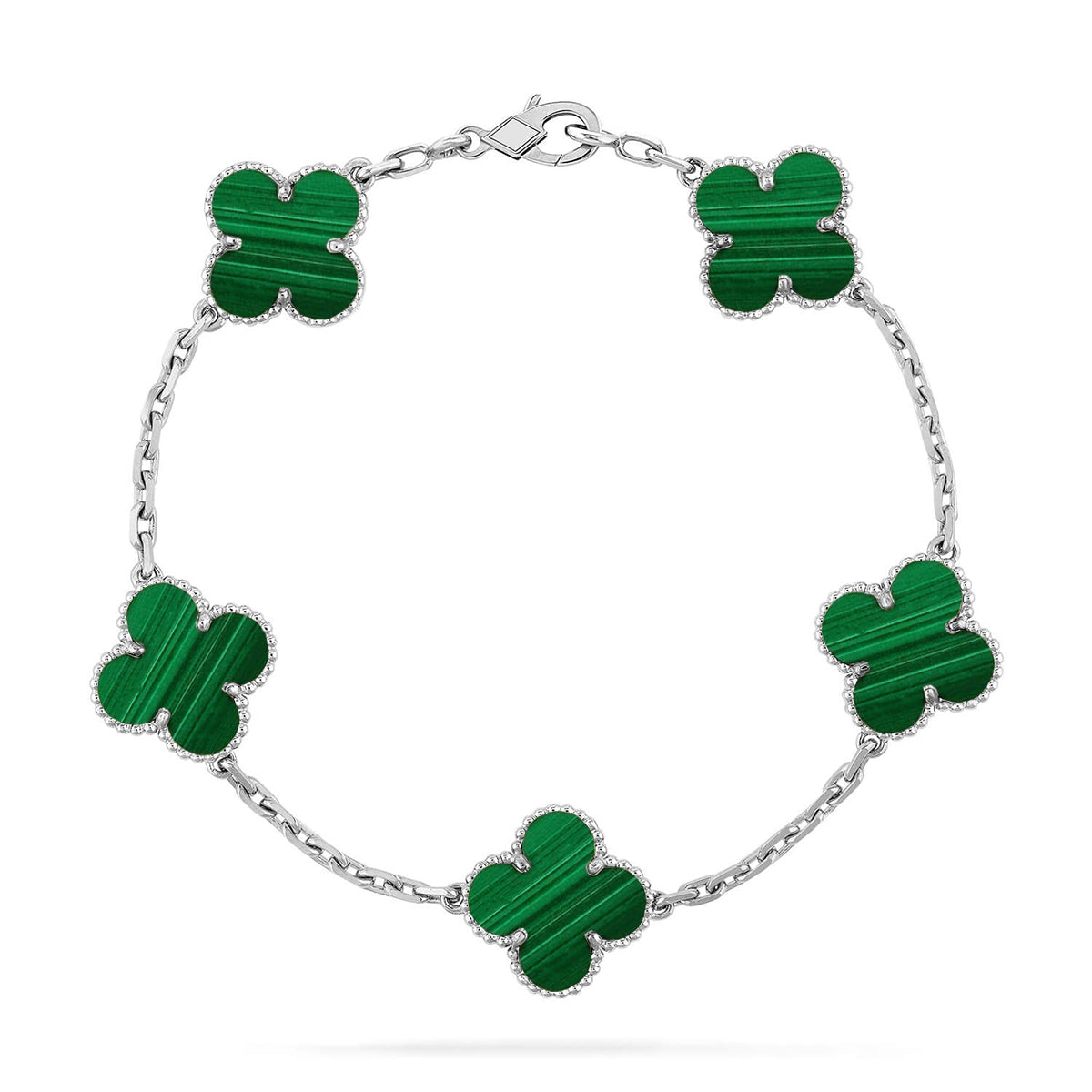 [Miro ]New  CLOVER 5 MOTIF MALACHITE BRACELET COLLECTION
