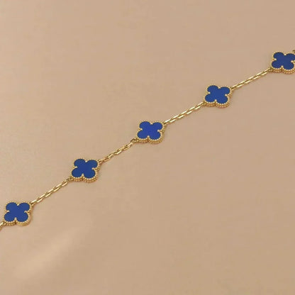 [Miro ]New CLOVER 5 MOTIF BLUE AGATE BRACELET COLLECTION