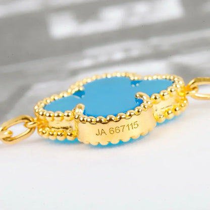 [Miro ]New  CLOVER 5 MOTIF TURQUOISE BRACELET COLLECTION