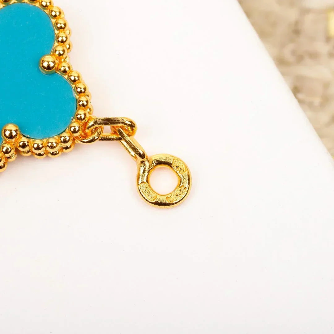 [Miro ]New  CLOVER 5 MOTIF TURQUOISE BRACELET COLLECTION