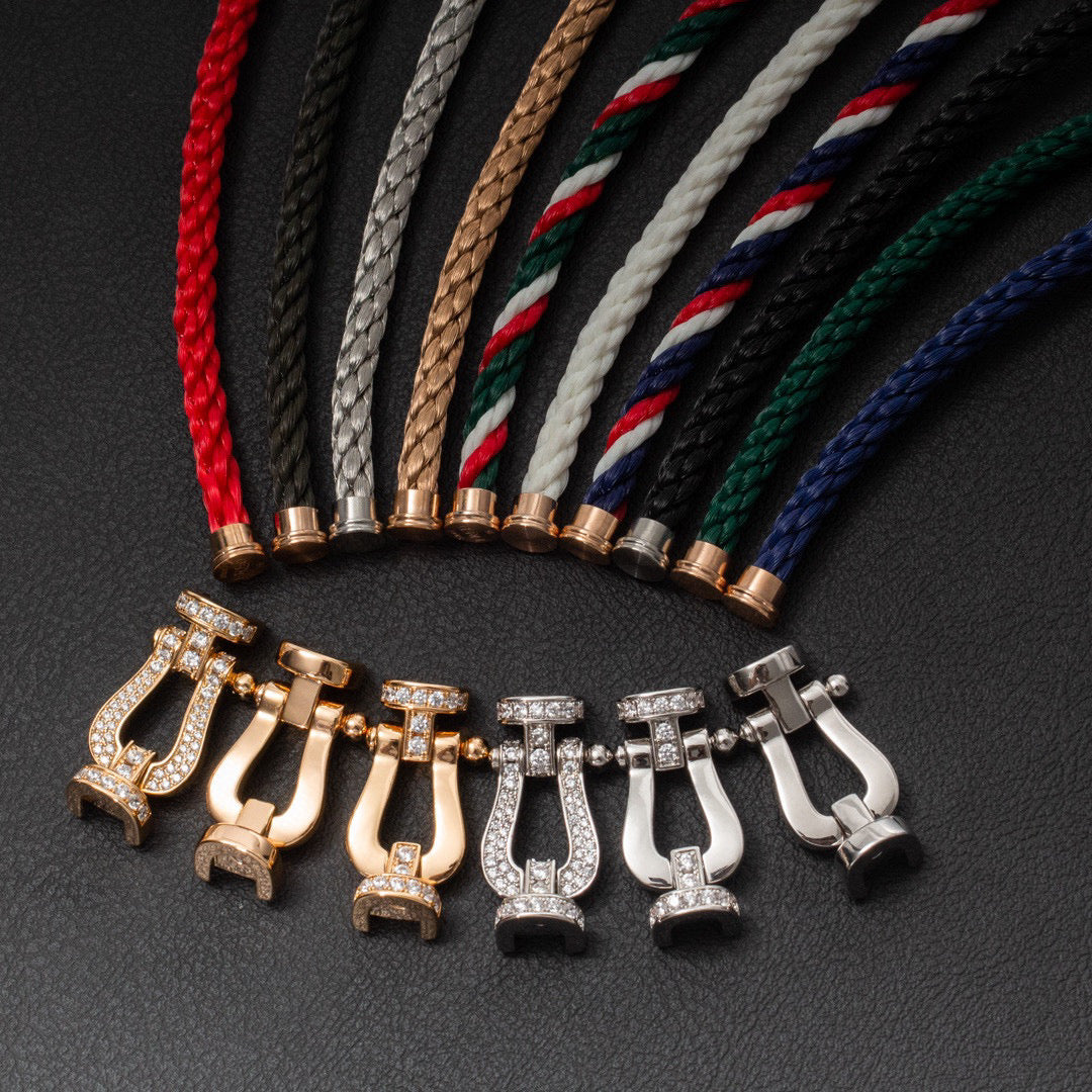 Miro FORCE LARGE HORSESHOE FULL DIAMOND BRACELET GOLD