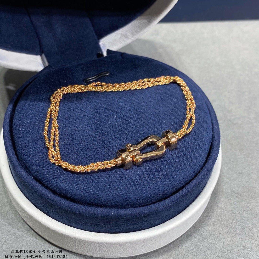 Miro FORCE SMALL HORSESHOE  DIAMOND CHAIN ROPE BRACELET