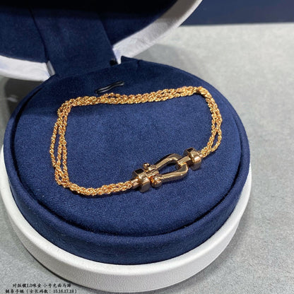Miro FORCE SMALL HORSESHOE  DIAMOND CHAIN ROPE BRACELET