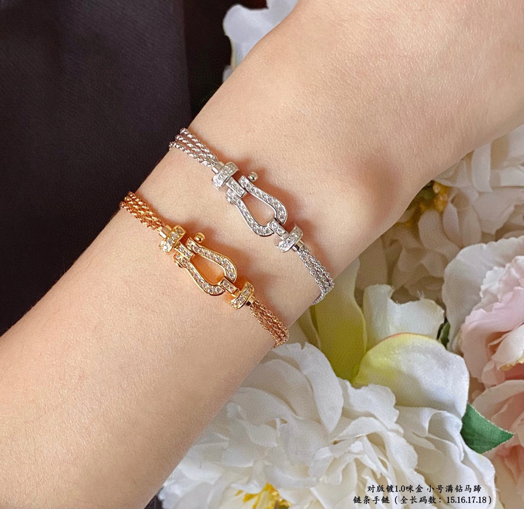 Miro FORCE SMALL HORSESHOE  DIAMOND CHAIN ROPE BRACELET