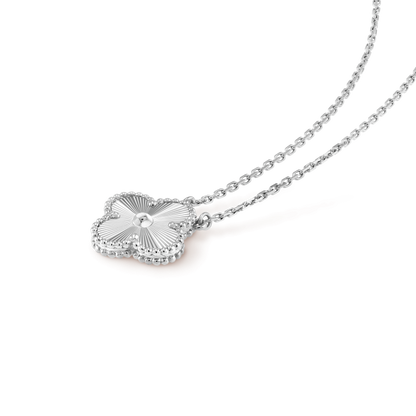 Miro CLOVER 15MM LASER NECKLACE SILVER
