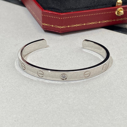 Miro LOVE BRACELET 6.1MM 1 DIAMOND OPEN CUFF