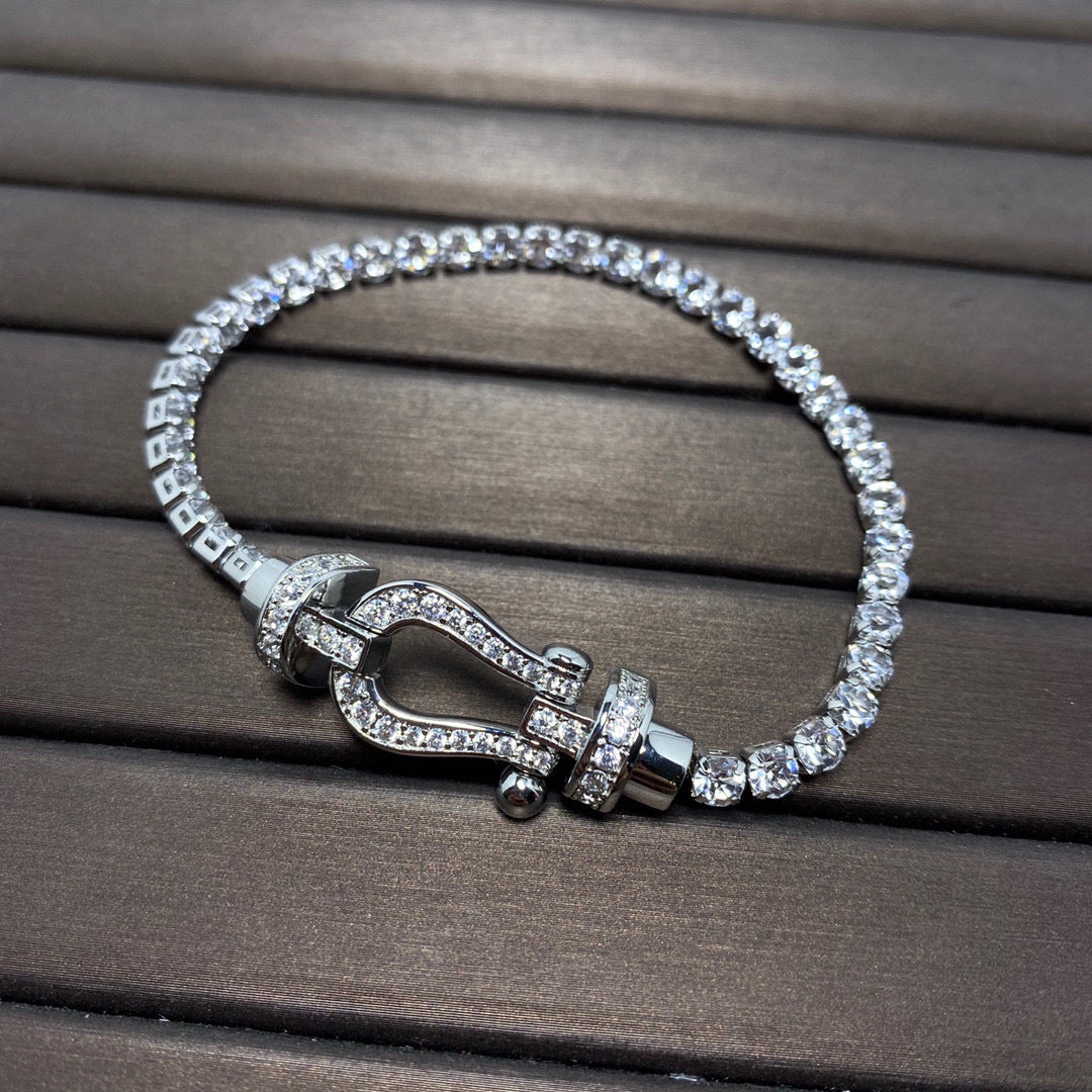 Miro FORCE  LARGE HORSESHOE FULL DIAMOND TENNIS BRACELET