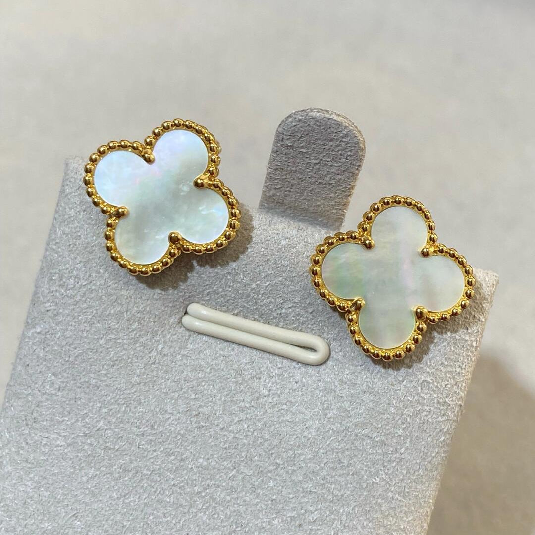[Miro ] CLOVER LARGE (20mm) 1モチーフ ホワイトマザーオブパール スタッドピアス