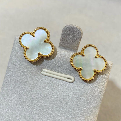[Miro ] CLOVER LARGE (20mm) 1モチーフ ホワイトマザーオブパール スタッドピアス