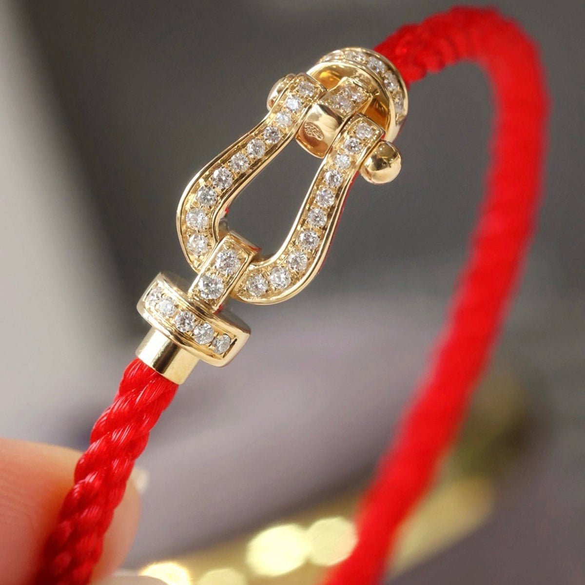 Miro FORCE LARGE HORSESHOE FULL DIAMOND BRACELET SILVER