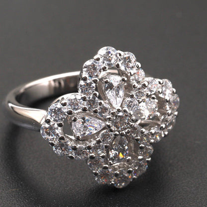 Miro LOOP RING FULL MOTIF DIAMOND 16MM SILVE