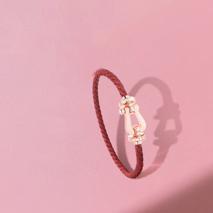 Miro FORCE 10 HALF DIAMOND PINK GOLD RED CORDERI LARGE AND MEDIUM MODEL