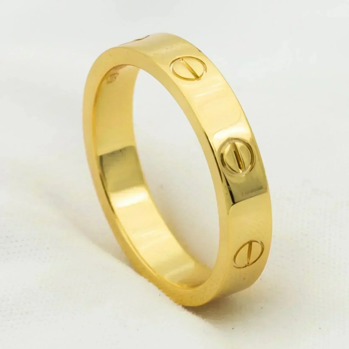 Miro LOVE RING 4MM 1 DIAMOND GOLD