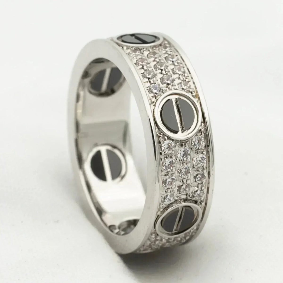 Miro LOVE RING 5.5MM DIAMONDS PAVED CERAMIC