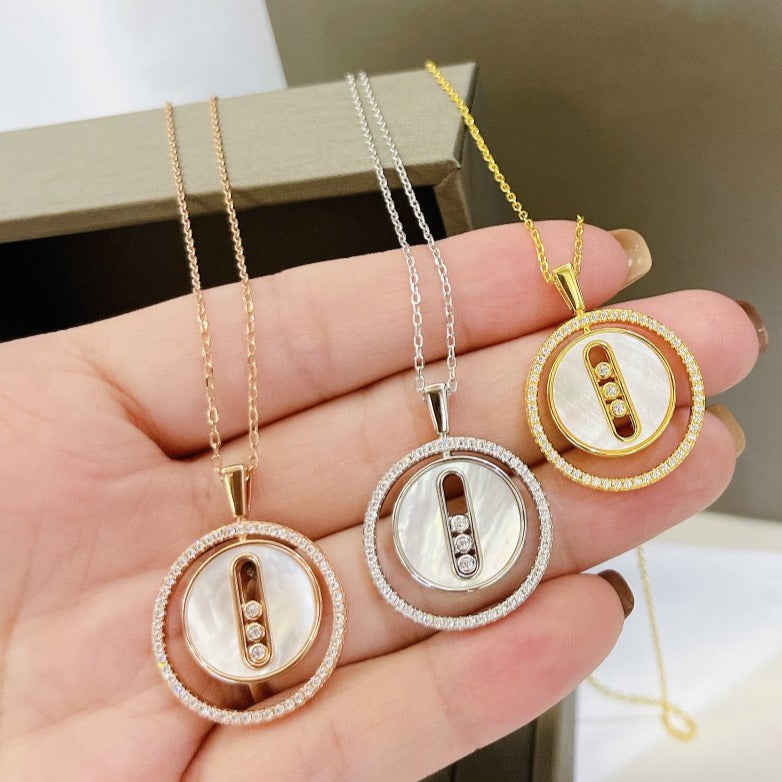 [Miro ]Miro  MOVE MM NACRE BLANCHE DIAMOND NECKLACE