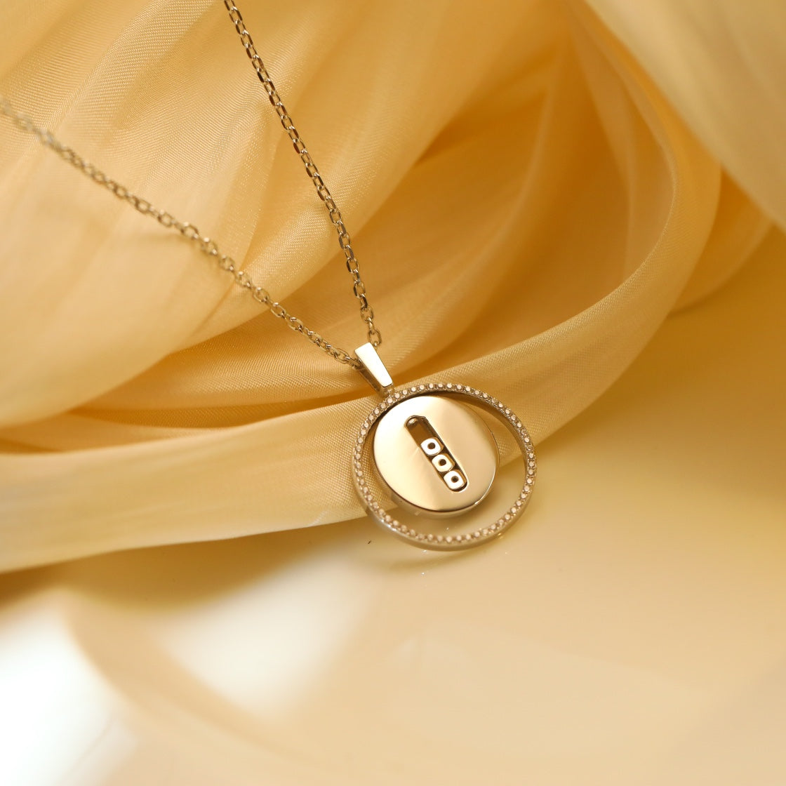 [Miro ]Miro  MOVE MM SILVER DIAMOND NECKLACE