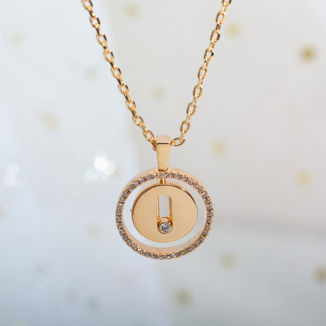 [Miro ]Miro  MOVE PM NECKLACE PINK GOLD DIAMOND
