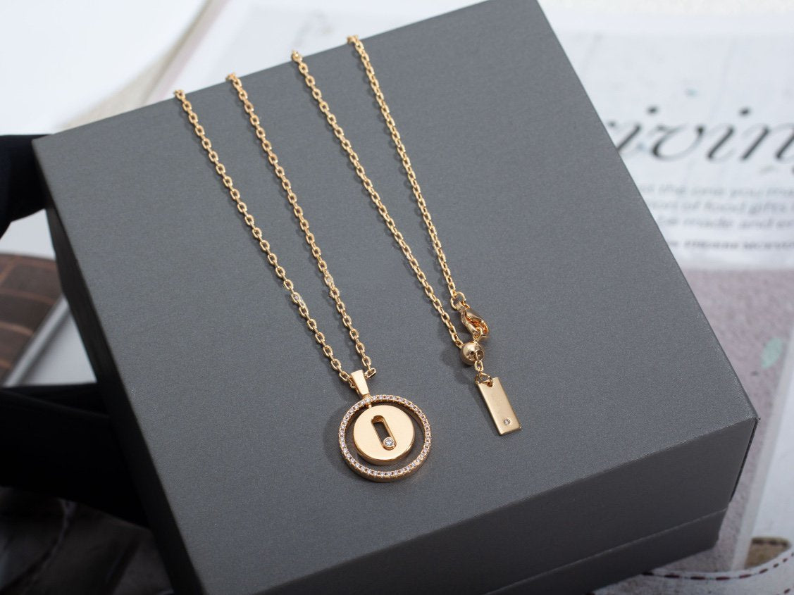 [Miro ]Miro  MOVE PM NECKLACE PINK GOLD DIAMOND