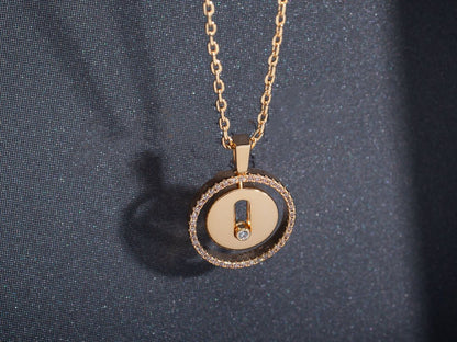 [Miro ]Miro  MOVE PM NECKLACE PINK GOLD DIAMOND