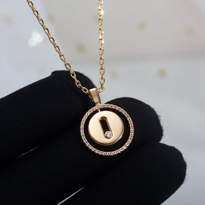 [Miro ]Miro  MOVE PM NECKLACE PINK GOLD DIAMOND