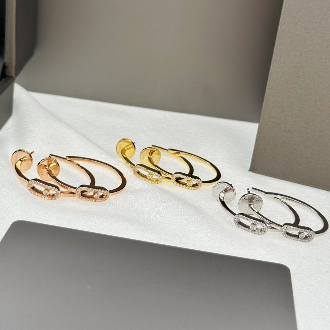 [Miro ]CREOLES MOVE UNO PM DIAMOND EARRINGS