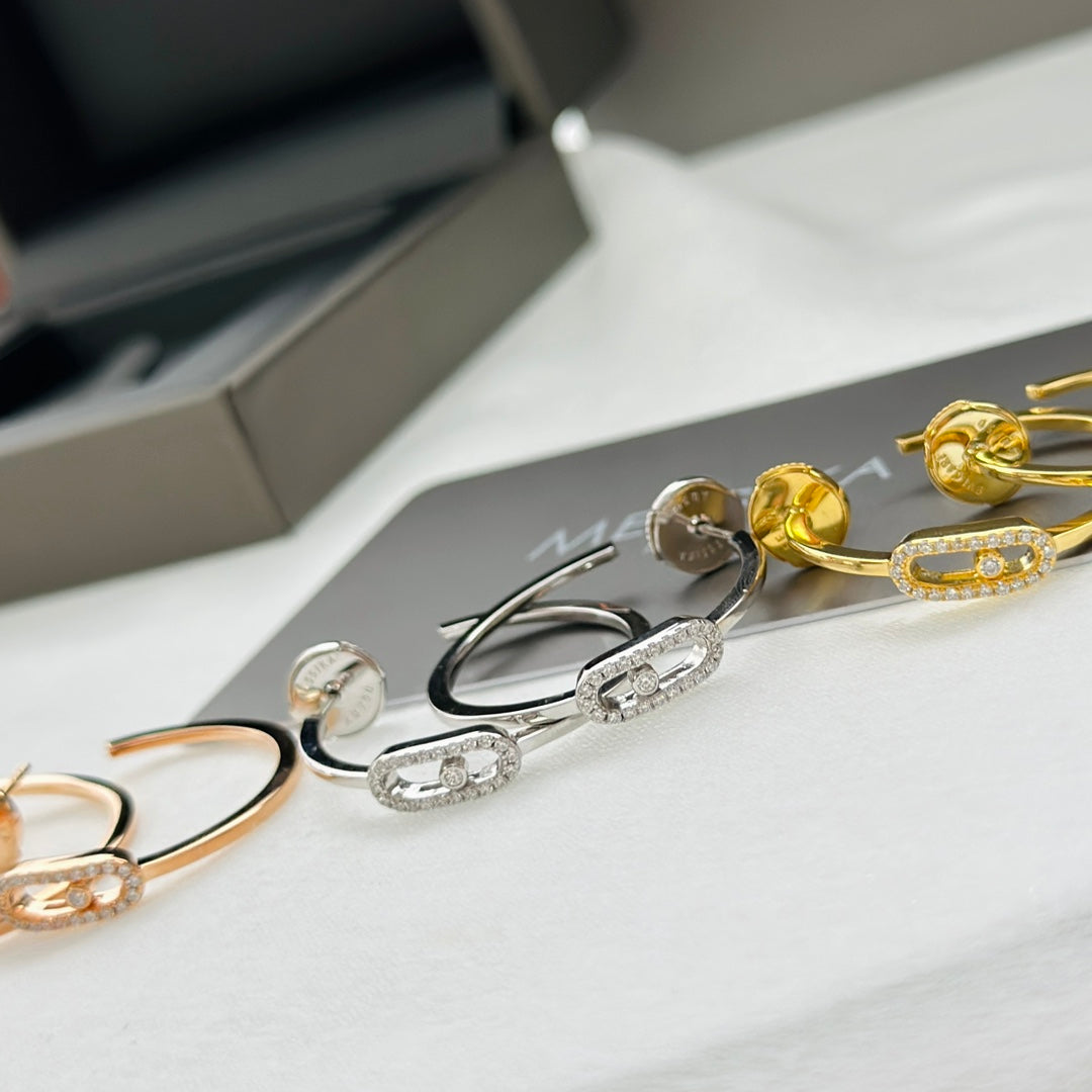 [Miro ]CREOLES MOVE UNO PM DIAMOND EARRINGS