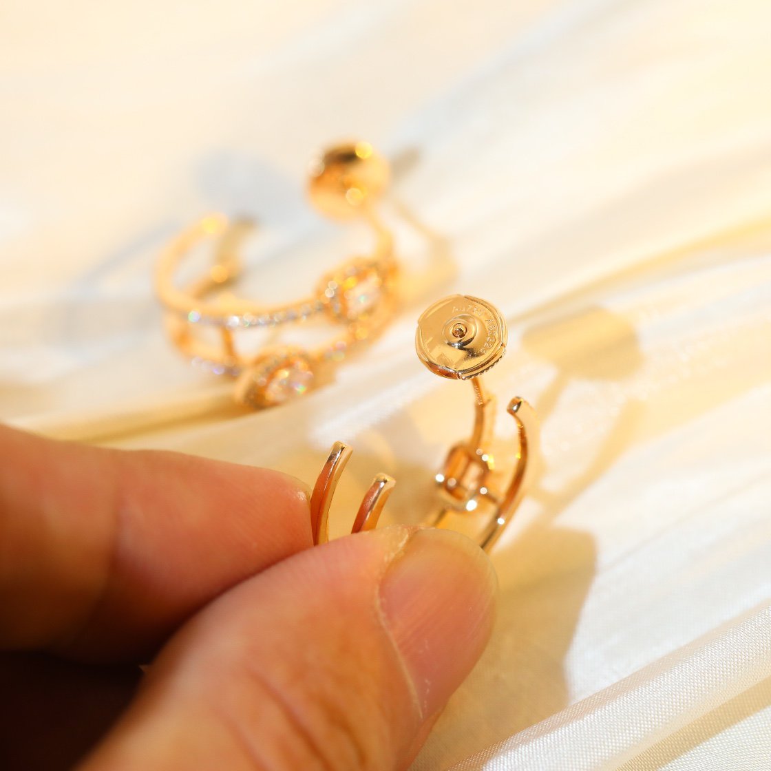 [Miro] CREOLES MY TWIN 2連 シルバーダイヤモンドピアス