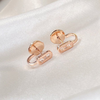 [Miro ]CREOLES MOVE UNO MINI 1 DIAMOND EARRINGS