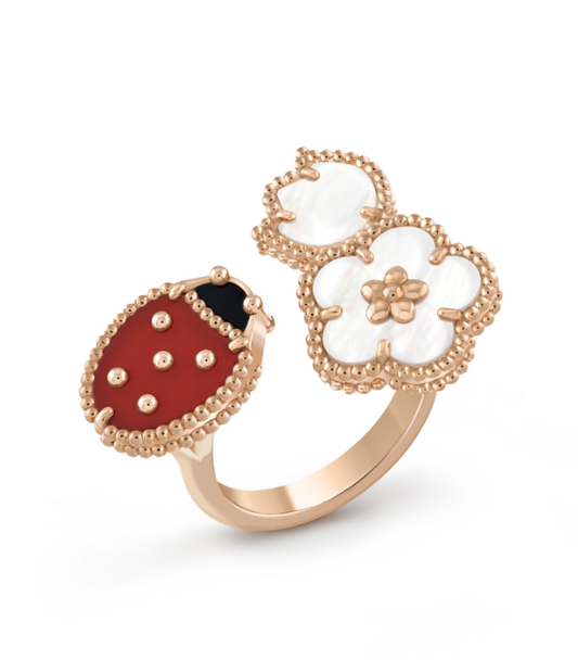 Miro LUCKY 3 MOTIF ROSE GOLD RING
