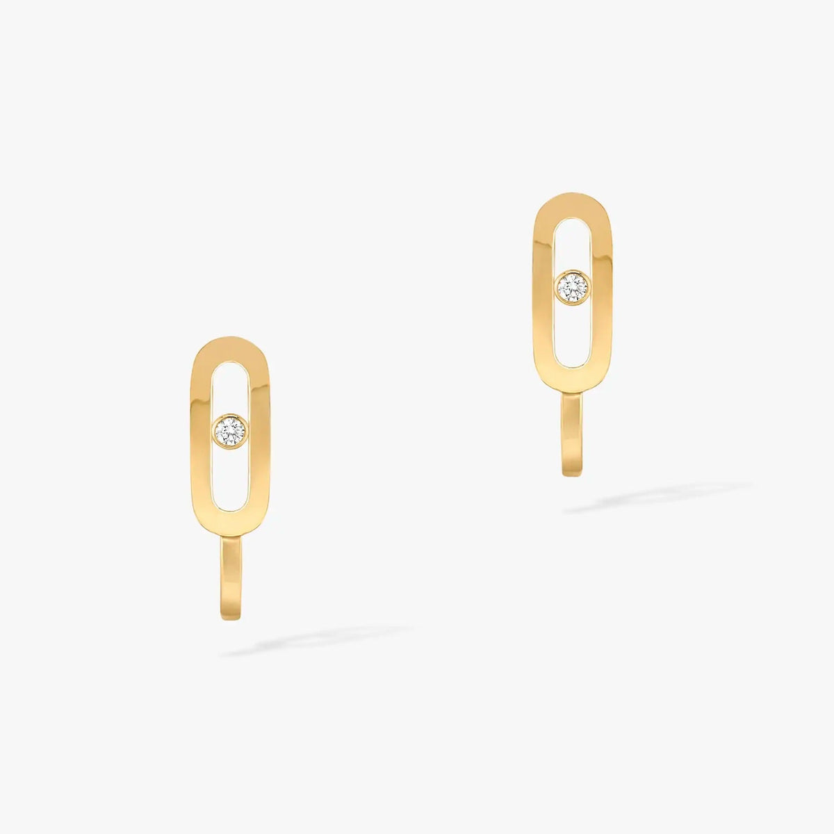 [Miro ]CREOLES MOVE UNO MINI 1 DIAMOND EARRINGS