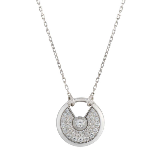 Miro AMULETTE SILVER FULL DIAMOND NECKLACE
